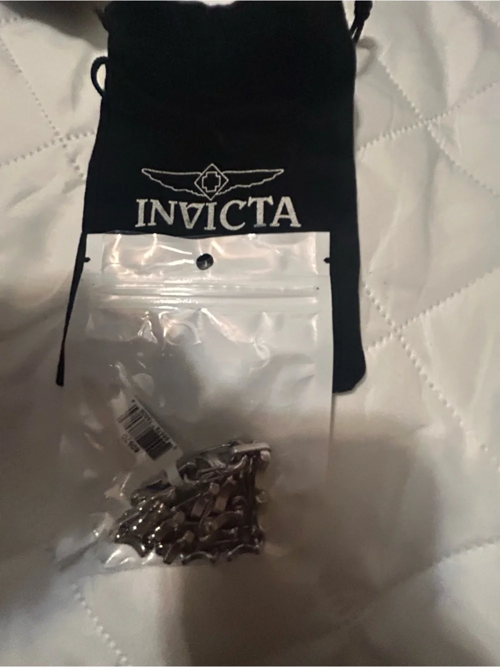 Invicta Silver-Tone Linked Bracelet Watch Bracelet
